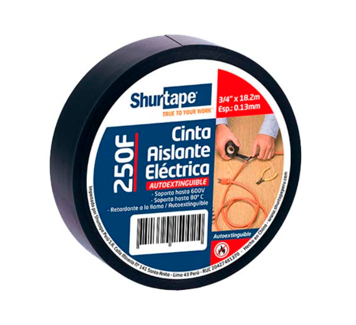 CINTA AISLANTE 250F 3/4″ X 19.90YDS – NEGRO · vista principal